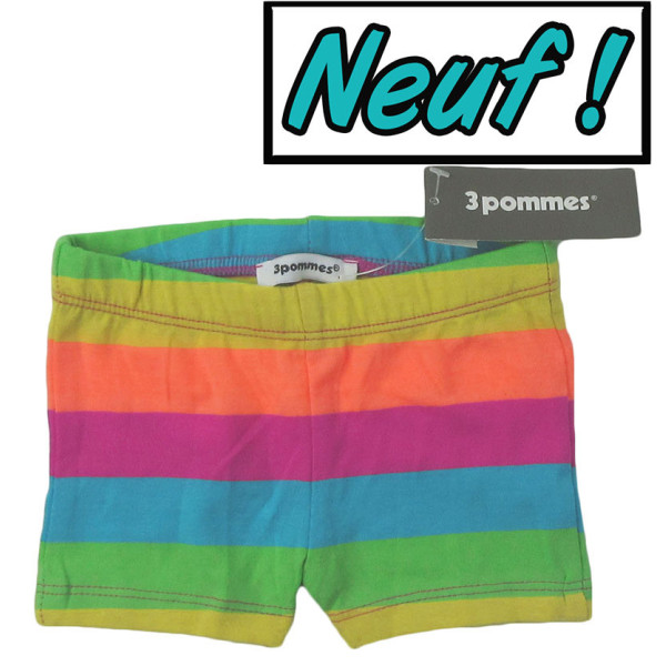 Short neuf - 3 POMMES - 6 mois (68)