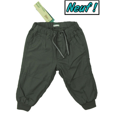 Pantalon doublé neuf - BENETTON - 9-12 mois (74)