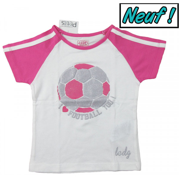 T-Shirt neuf "foot" - COMPAGNIE DES PETITS - 2 ans