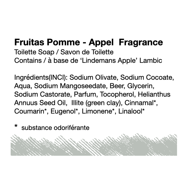 Savon pour peau grasse à base de bière belge | Fruitas Pomme | 95g