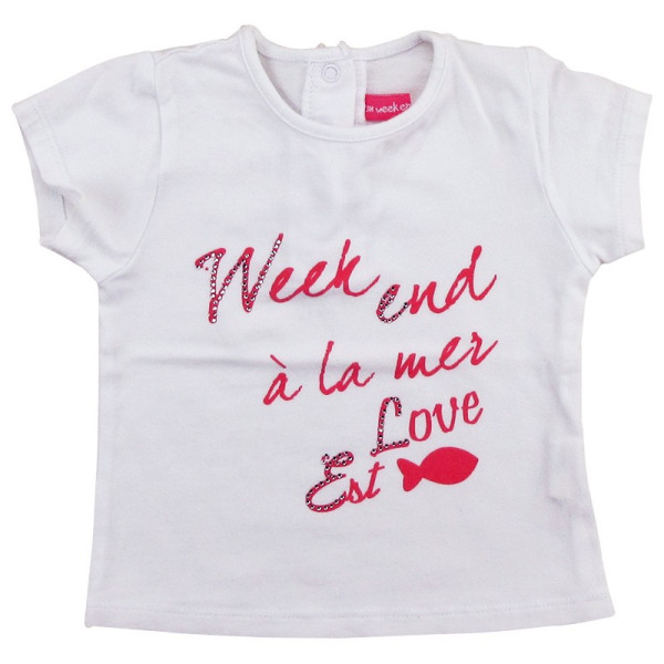 T-Shirt - WEEKEND A LA MER - 3 mois